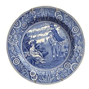 Spode Blue Room Collection Woodman Dinner Plate Georgian Series Blue White 10.5